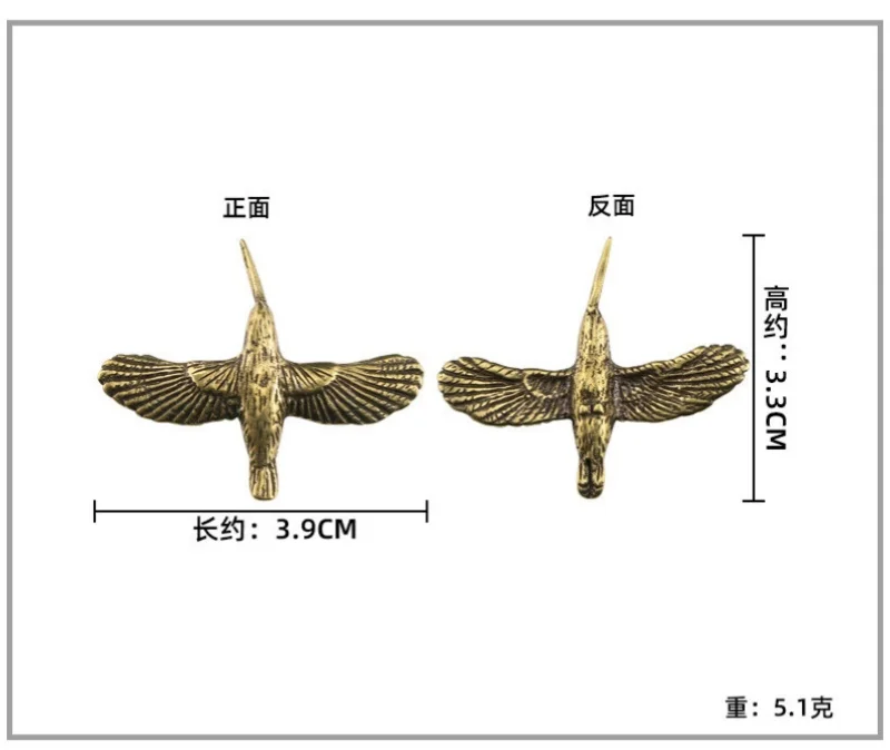 2pc Collectibles Solid Brass Bird Figurine Small Statue Home Ornament Figurines