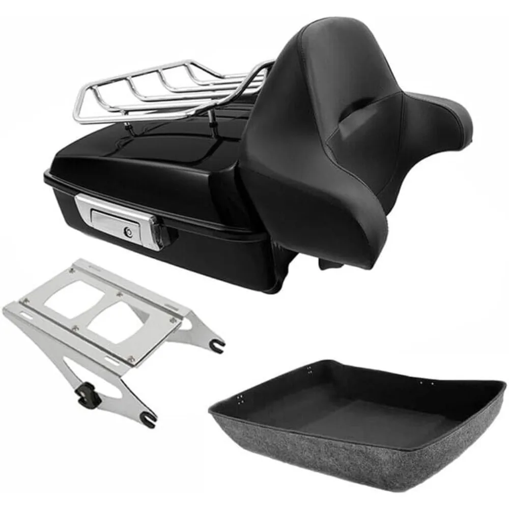 

Нарезанный багажник мотоцикла, спинка багажника, монтажная стойка, подходит для Harley 2014-2025 Touring CVO Road King Road Glide