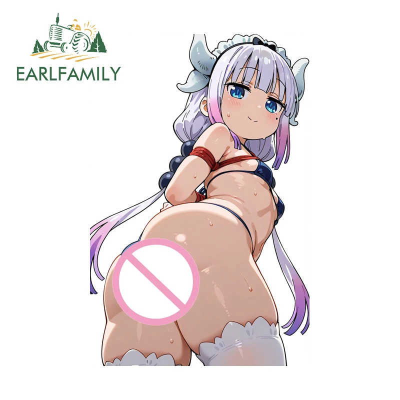 

EARLFAMILY Bound Bikini Kanna Kamui Vinyl Stickers Waterproof Bikini Girl Car Sticker Decal Suitable for Windows Accessories