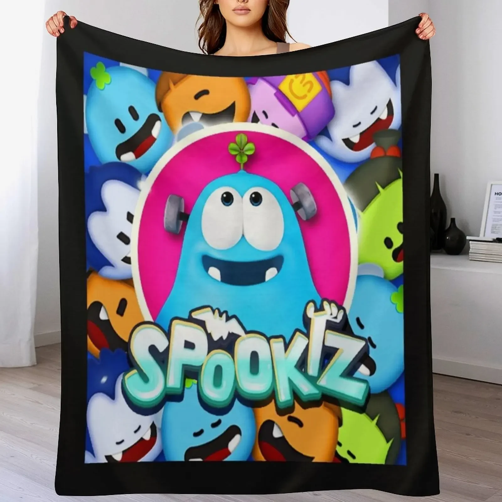 

Spookiz costume spookiz kids shirt gift for fans Throw Blanket Soft Beds Soft Plaid Hairys for winter Blankets