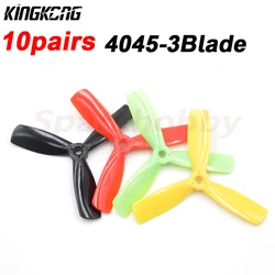 10Pairs LDARC 4045 4x4.5 5inch 3-Blade CW CCW Flat-Head Propeller Lightweight High Quality Suitable For 150 Crossing Racks RC