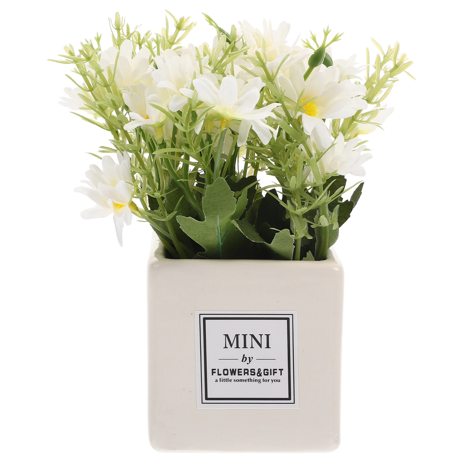 

Artificial Flower Bonsai Decor Small Fake Potted Plants Indoor Office Daisy Artificial Plant Decor Watering Free