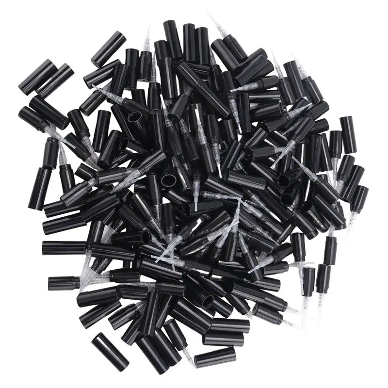 ABMI-400Pcs / Lot 2Ml Black Plastic Perfume Spray Bottle Sample Spray Sprayer Atomizer Perfume Bottle,