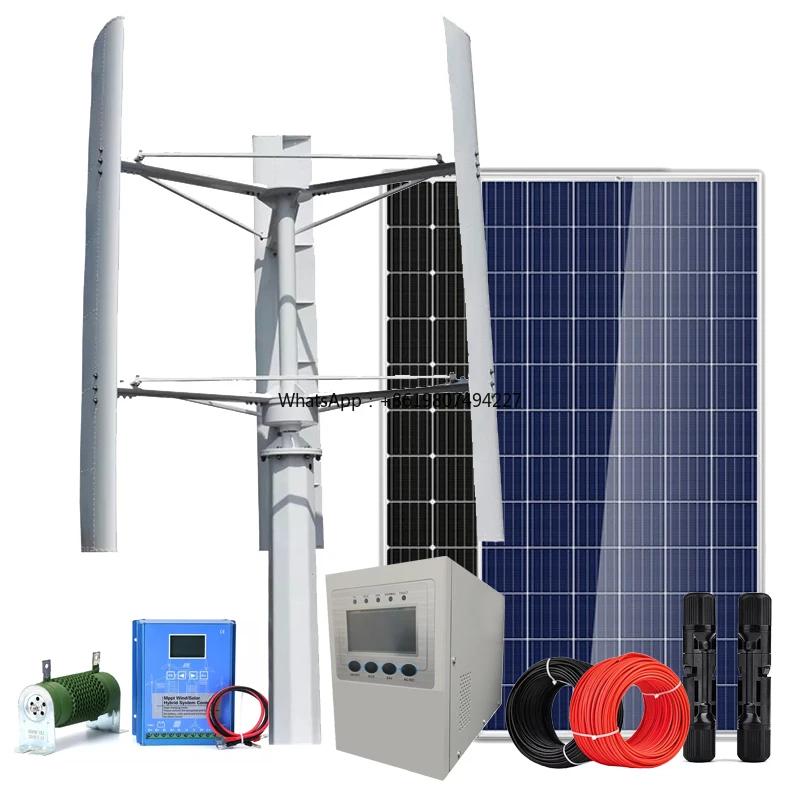 RY 1kw Wind Solar Hybrid Power System 1000w 3kw 5kw 6kw Hybrid Solar System 1kw off Grid Solar System for Home Industry School