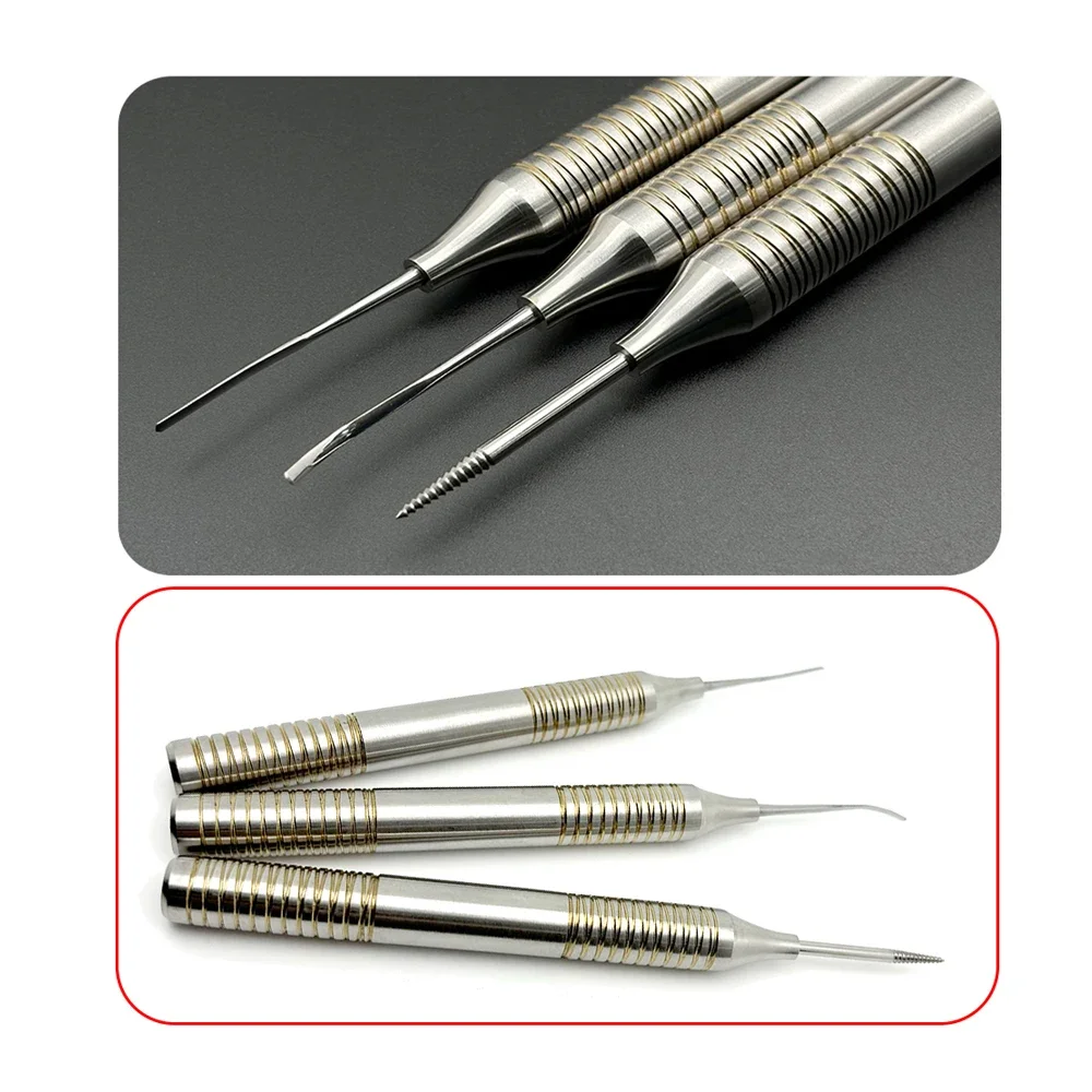 3Pcs Dental Tooth Extraction Flex Periotome Power Kit Titanium Tip Flexible Dental Instruments Tool