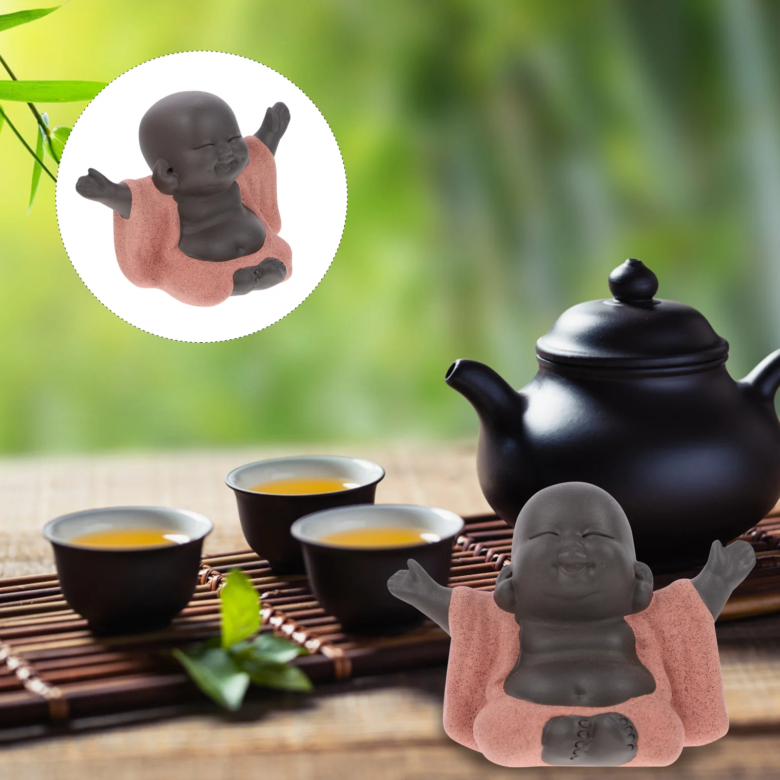 

Exquisite Ceramic Buddha Sculpture Sitting Style Fengshui Decor for Living Room Study Room Meditation Space Gift Present