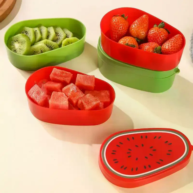 Creative Kitchen Refrigerator Vegetable Fruits Crisper Containers Strawberry Avocado Kiwi Watermelon Fresh Kitchen Storage Box