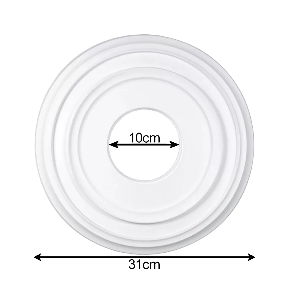 1 szt. 12-calowy okrągły medalion sufitowy dzielony formowany PU medalion sufitowy dekoracyjny wentylator sufitowy oprawy oświetleniowe pokrowce