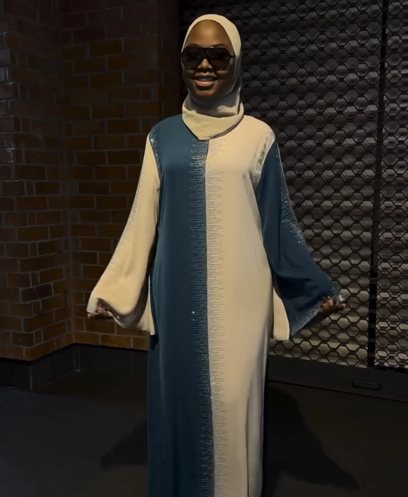 

Luxury African Diamond Dress for Women Elegant Wedding Evening Party Gown Eid Muslim Abaya with Hijab Islamic Turkey Kaftan Robe