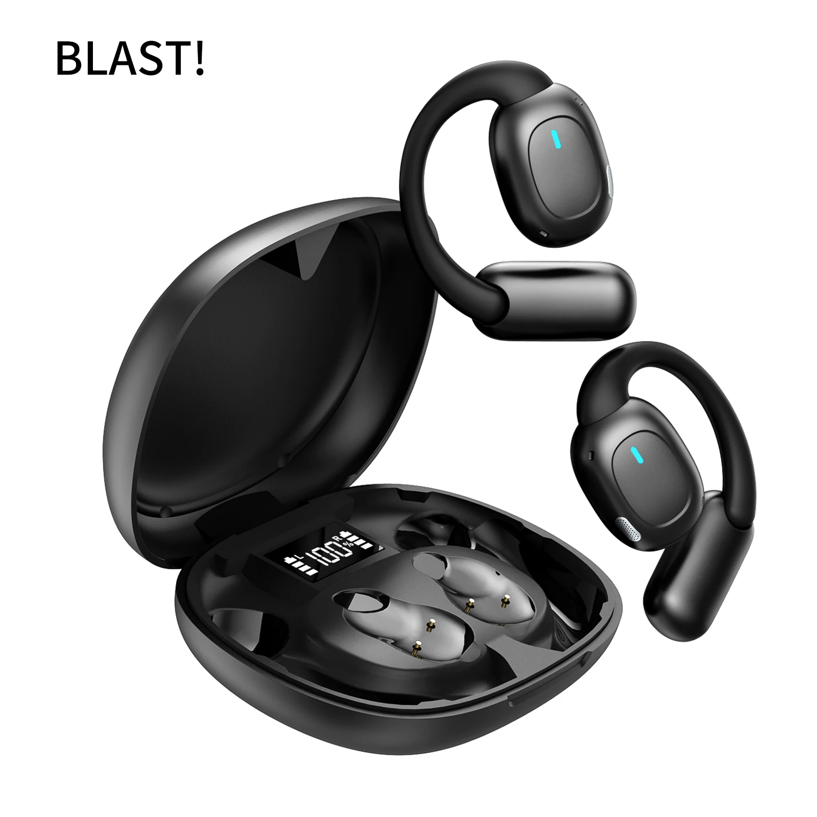 New BLAST! i51 Wireless Earphones OWS Headphones HiFi Ear-Hook Music Sports Noise Cancel Headset Open Bluetooth i51 OWS Sports