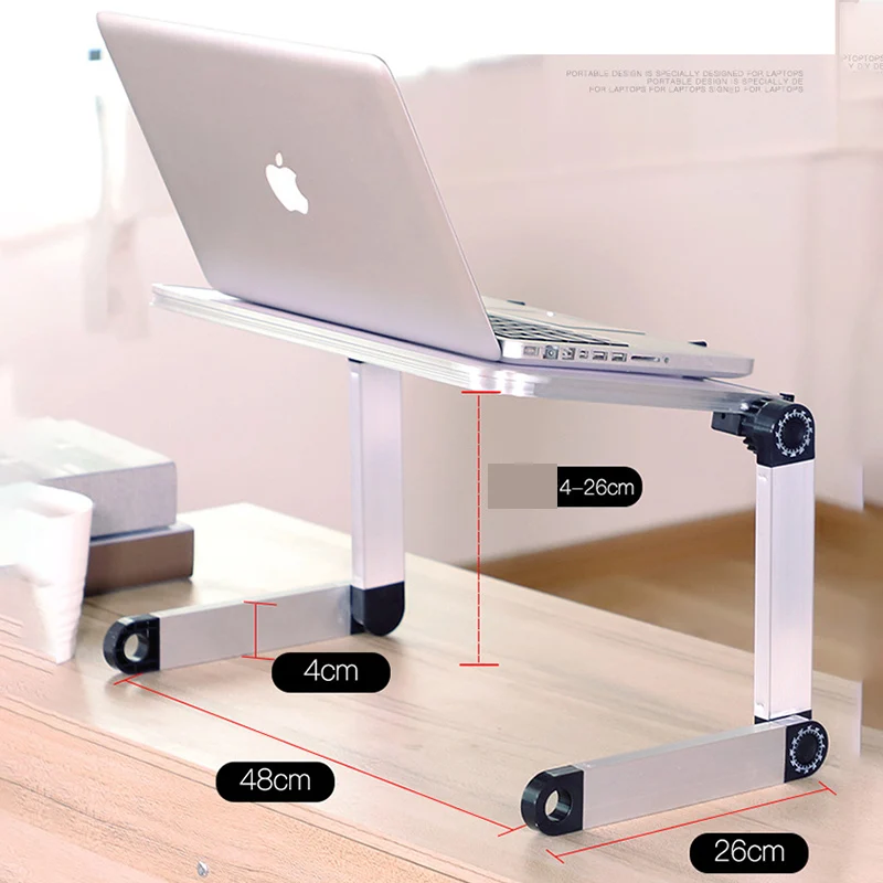 Soporte de escritorio elevador para ordenador portátil, mesa ergonómica de aluminio ajustable con alfombrilla de ratón, para cama y PC, novedad de