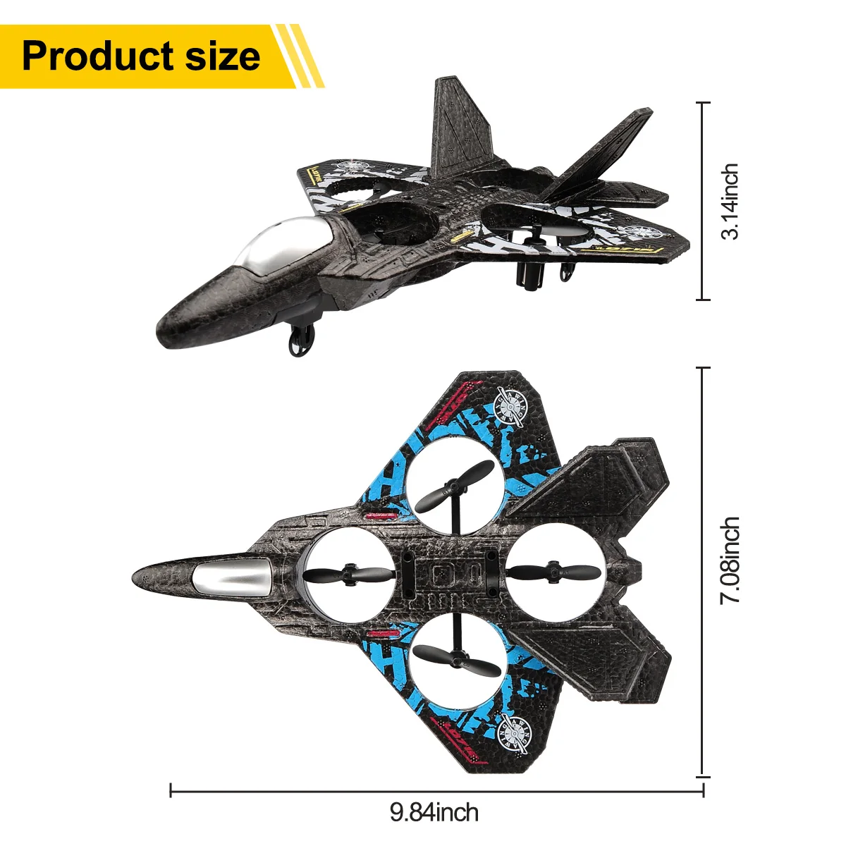 L0712 RC Remote Control Airplane 2.4G Gravity Sensing RC Glider One Key Takeoff 360° Rotation Plane EPP Foam Kids Toys