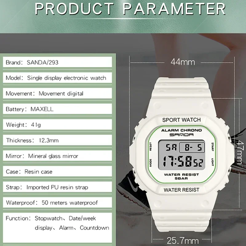SANDA Fashion Top Brand G Style Digital Womens Watch Luxury Military Sport Waterproof Alarm Stopwatch Electronics Clock Ladies'