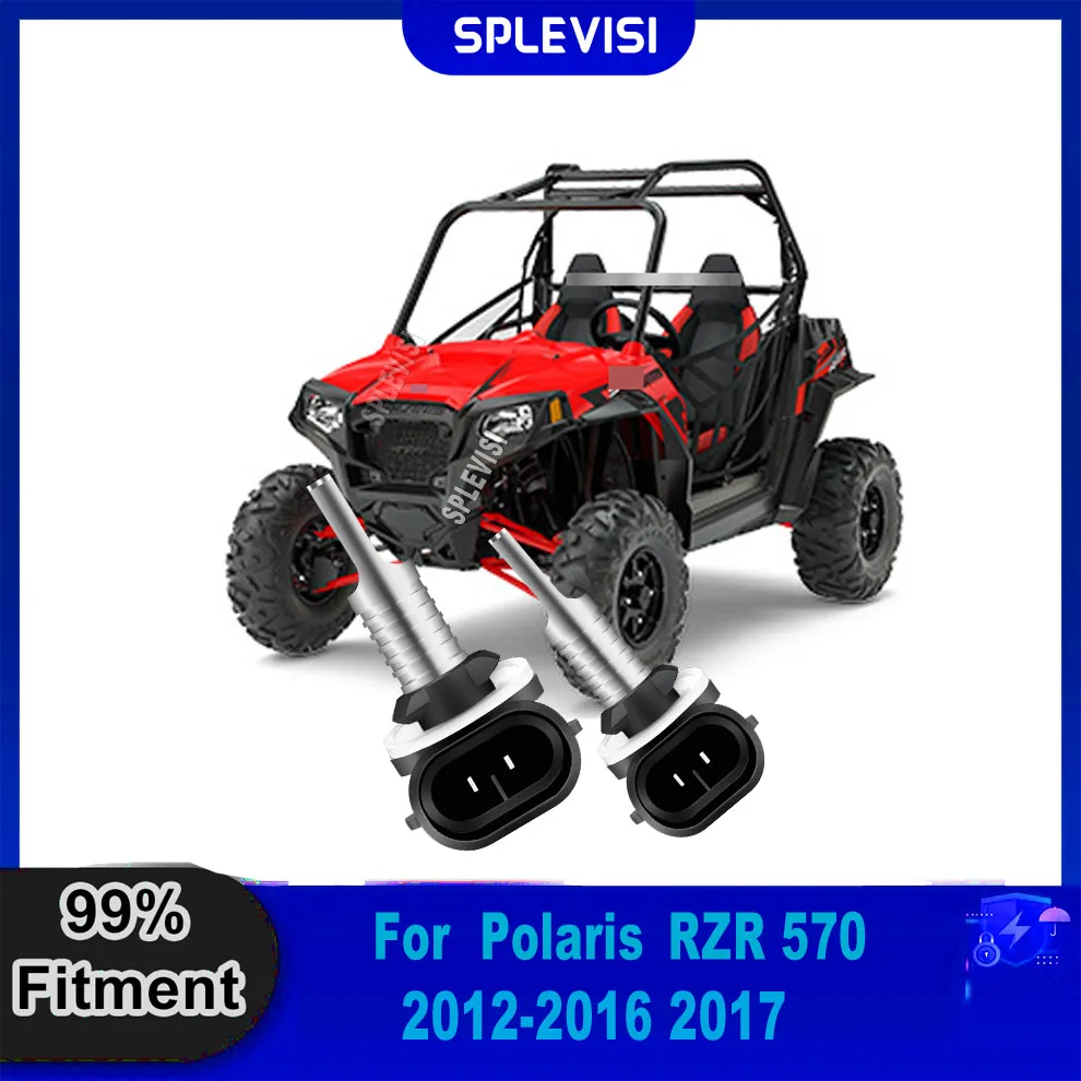 881 889 LED 6000K مصابيح أمامية - 50000 ساعة طويلة الأمد وضمان لمدة سنة واحدة لـ Polaris RZR 570 2012 2013 2014 2015 2016 2017