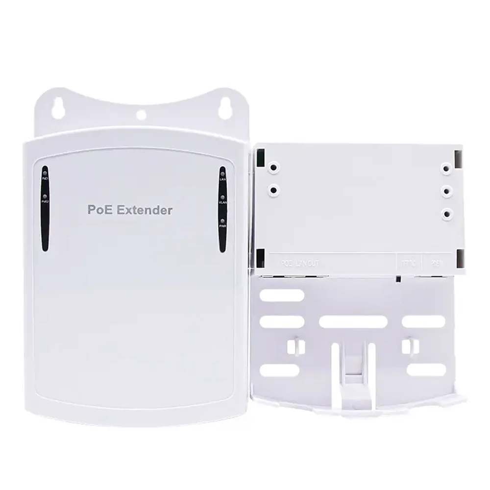 1-2 Port Waterproof POE Repeater 10/100Mbps Low Power Consumption Ethernet 2 Port poe outdoor extender Network Splitter