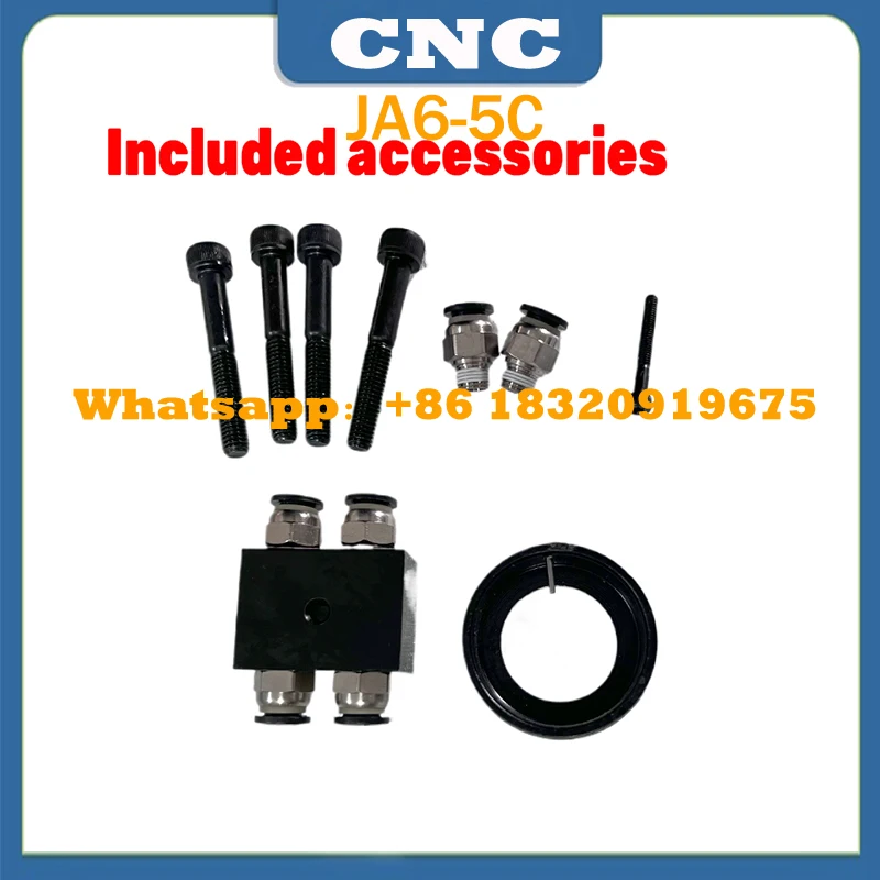 CNC Front-mounted rotary high-speed hollow chuck with expansion outer collet, JA6-5C hydraulic chuck