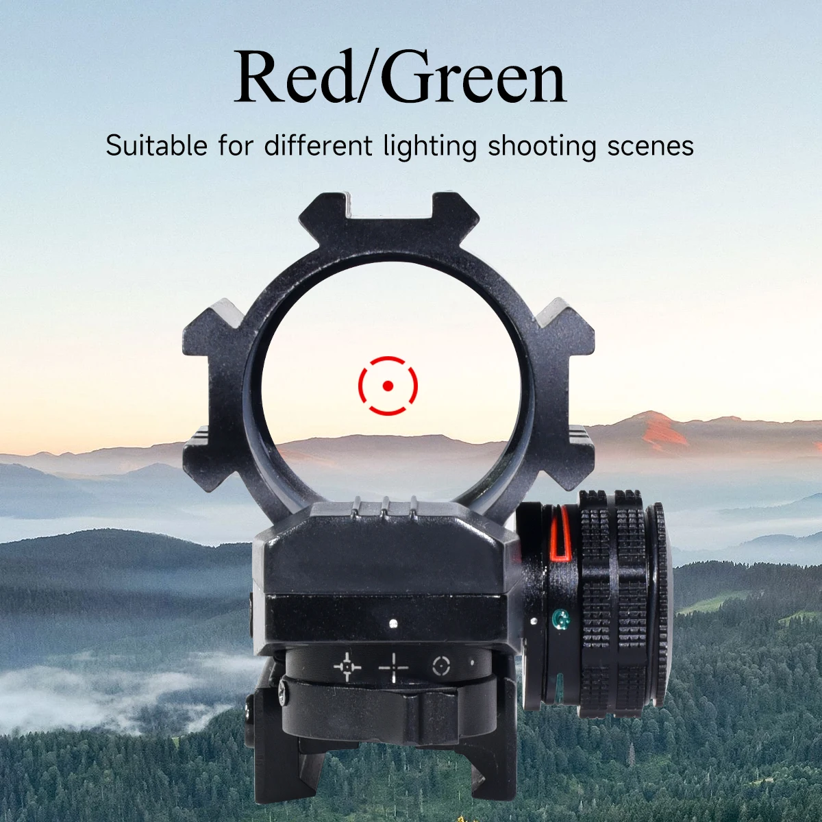 HD112 Holograficzna optyka celownicza Red/Green Reflex 4 Siatka z taktyczką laserową Combo Fit Pistolet Rifle Airsoft Akcesoria