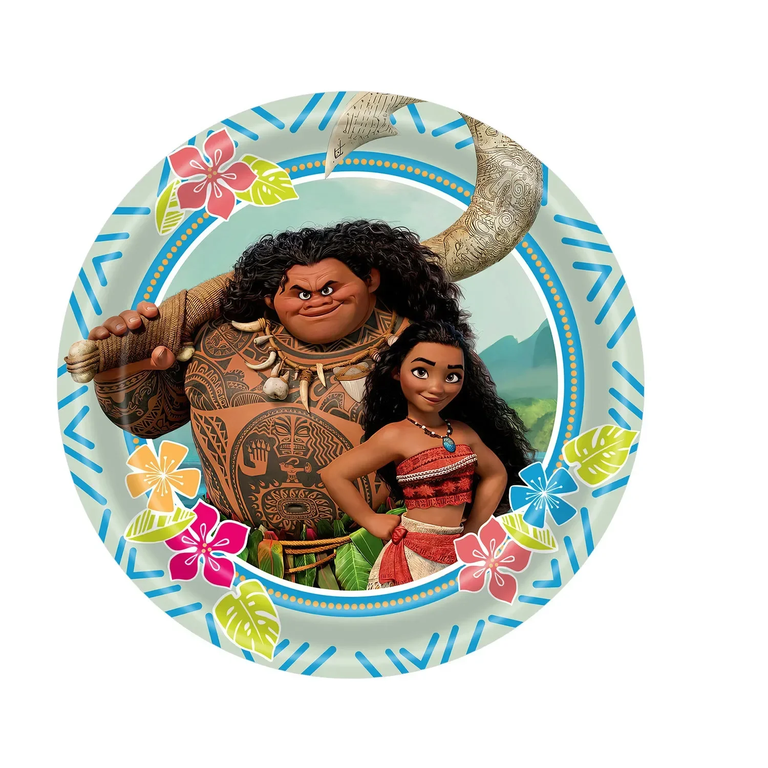 New Moana Theme Children Birthday Party Disposable Tableware Cup Plate Flag Kids Girls Wedding Party Decoration Supplies