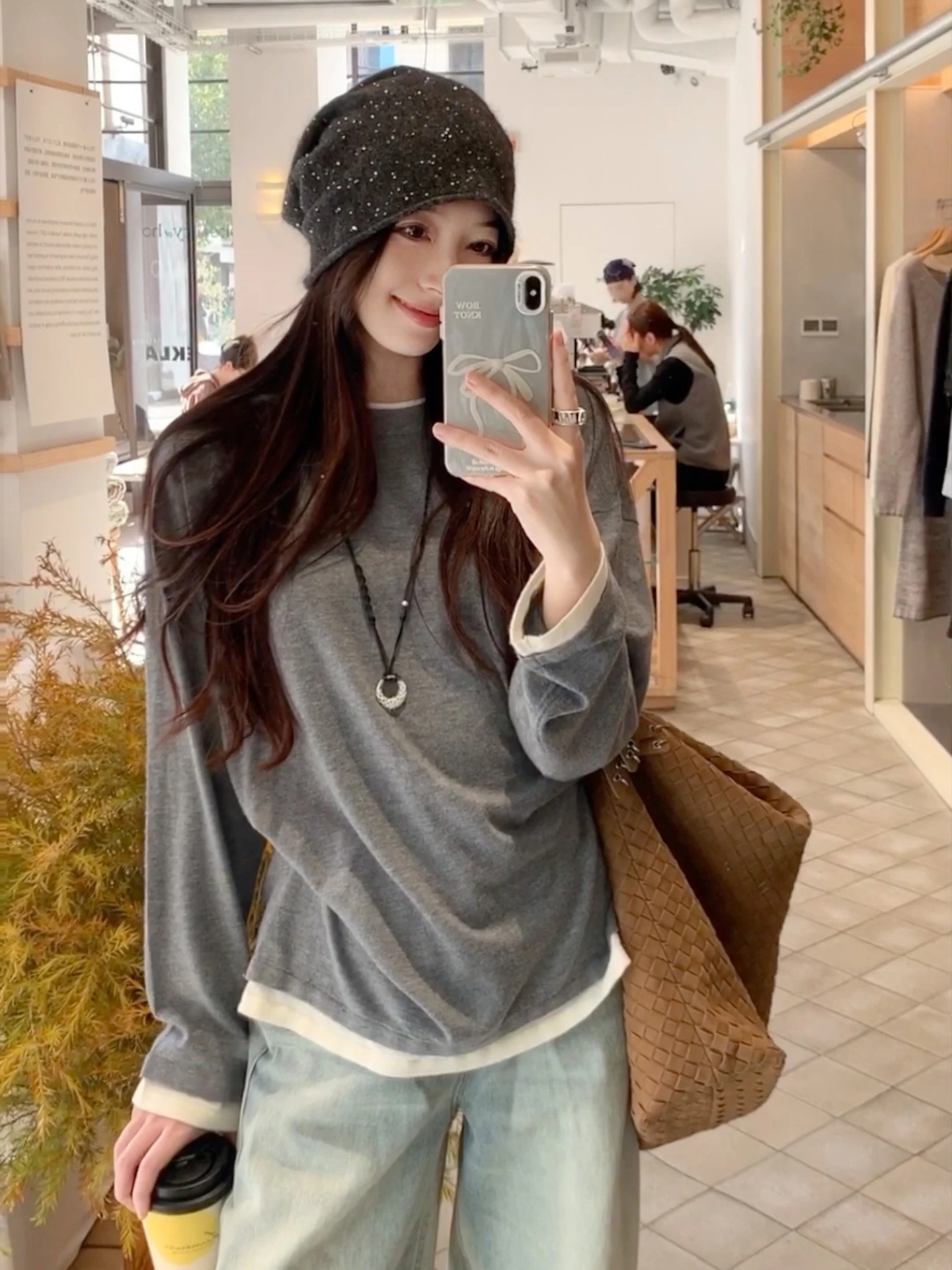 

Женский трикотажный топ Aboutpoem: свободный крой, летний, из тонкой пряжи, с круглым вырезом, пэчворк, гладкая текстура, V-образный вырез