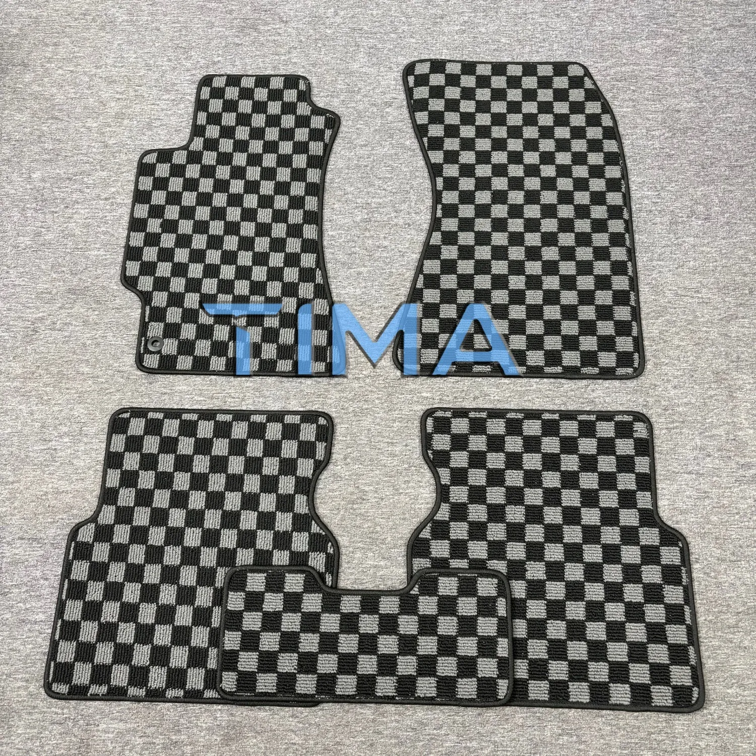 Checkered Flag Carpet Floor Mats Front-Rear Good Quality For 1996-2006, Subaru Impreza left Hand Driveor