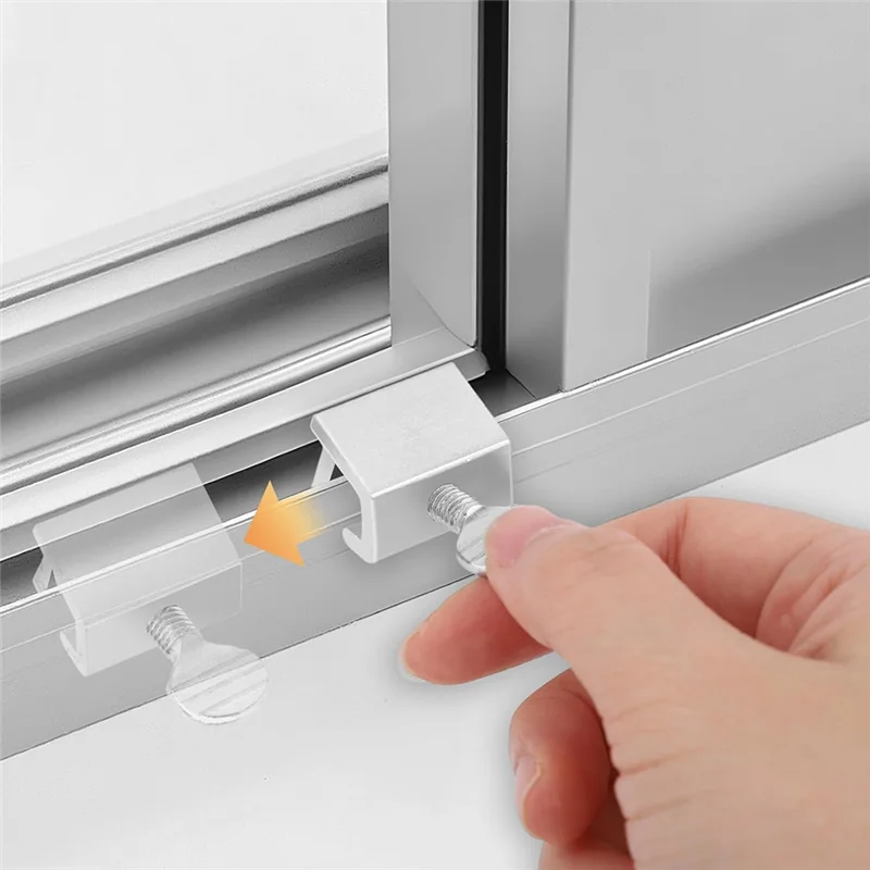 ABMF-Per la sicurezza domestica migliorata, serrature per finestre scorrevoli in alluminio da 10 pezzi in colore argento