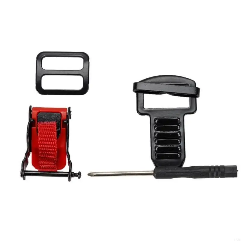 D5BE Hasslefree Helmets Lock Clip Strap Quick Release Buckle Fastener Systems, for Bikers Enthusiasts Rapid Wear and Removal