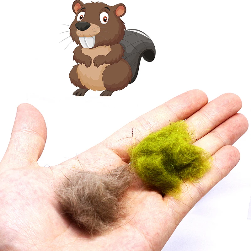 8 ألوان اختيارية ساخنة وناعمة وخفيفة جافة يطير دبلة سمور أصلية 100% قدرة طبيعية على ربط الذبابة المائية #3