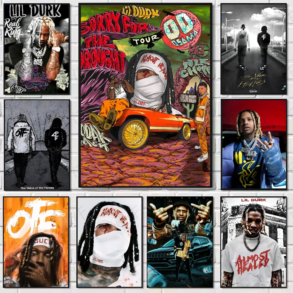 Music Album Star Lil Durk Poster High Quality Wall Art for Home Office Bedroom Living Room Hallway Bar Perfect Gift Idea