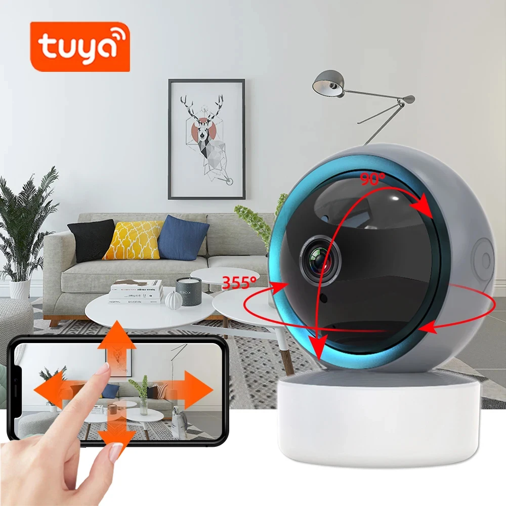 Tuya WIFI PTZ Camera 1080P HD Indoor Baby Monitor Smart Home Wireless Night Vision P2P Security Video Surveillance IP Cameras