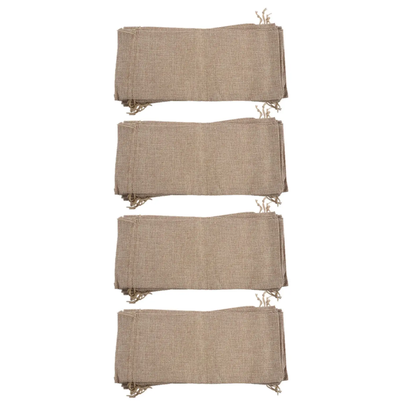 

BAAJ-40Pcs Jute Wine Bags, 14 X 6 1/4 Inches Hessian Wine Bottle Gift Bags With Drawstring