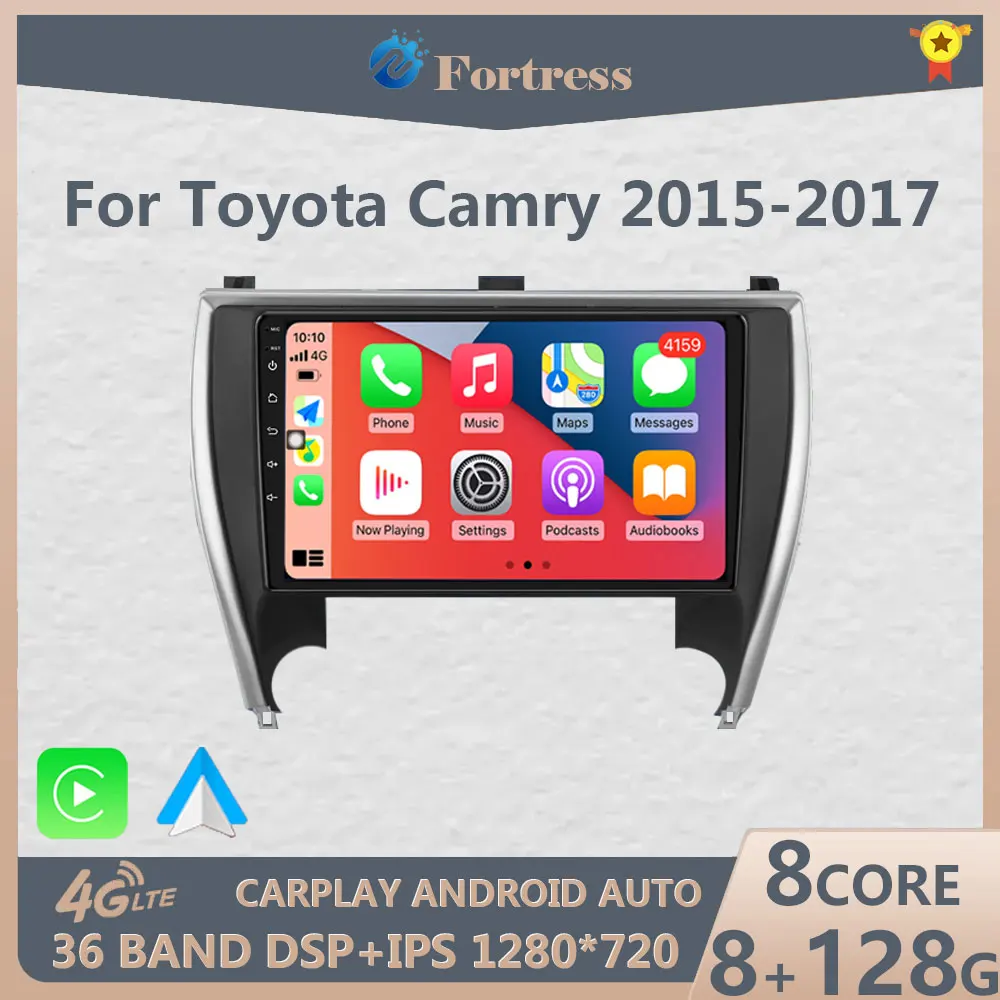 

2din Android 12 Car Radio For Toyota Camry 8 50 55 2015-2017 Multimedia video Player Navigaion GPS RDS Stereo Head unit Carplay