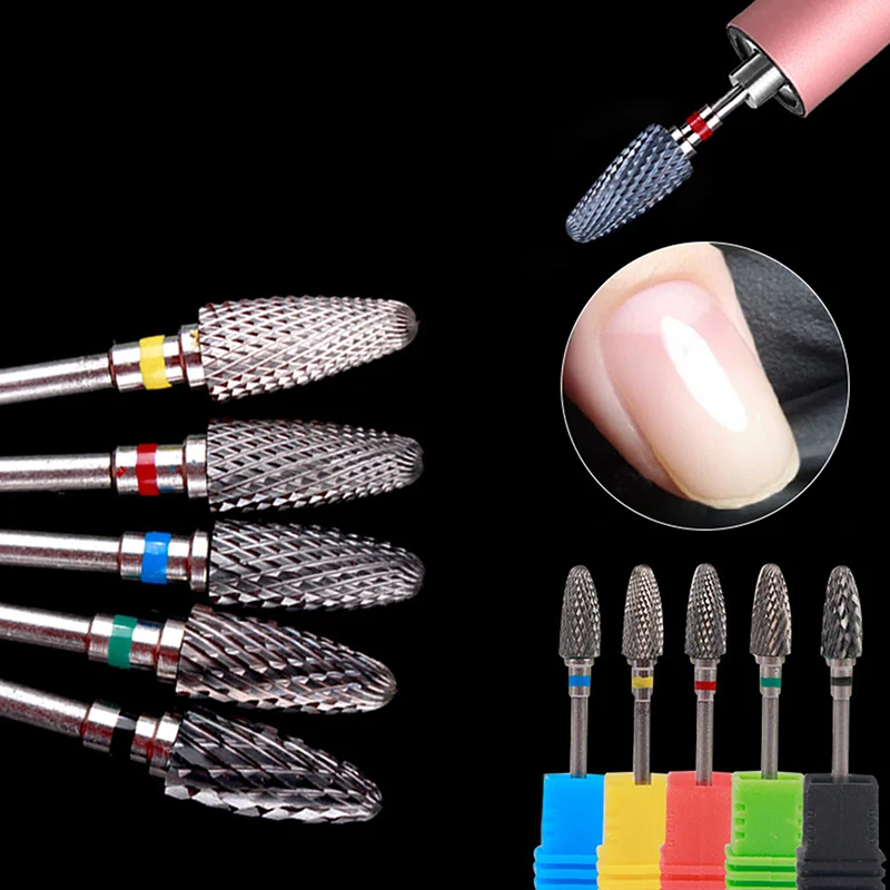 Carbide Wolfraam Nagelvijlen Boor Nagelriem Polijsten Bit Nagel Slijpkop Elektrische Manicure Set Voor Het Verwijderen Van Acryl Nagels Gel