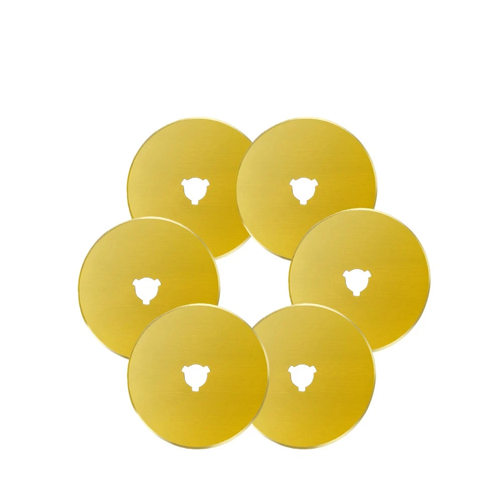 10PcsTitanium coating Rotary Cutter Blades 28/45/60mm Rotary Cutting With Case Leather Fabric Quilting DIY Patchwork Sewing Tool