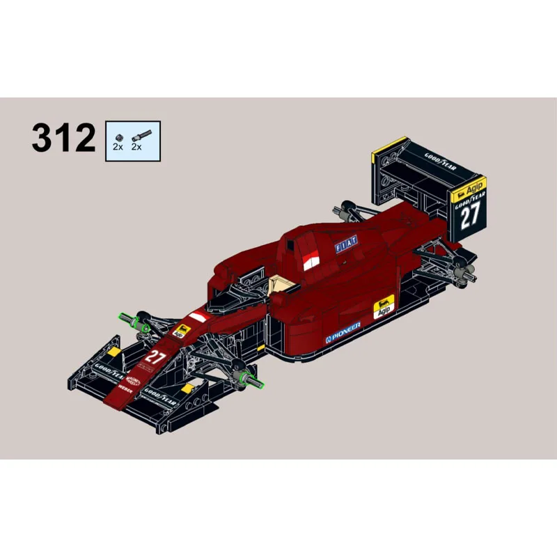 

MOC-217823 Формула F1-91 643 Спортивный автомобиль Спортивный автомобиль Строительные блоки Модель 804 PartsMOC Креативная игрушка для мальчиков и детей в подарок на день рождения