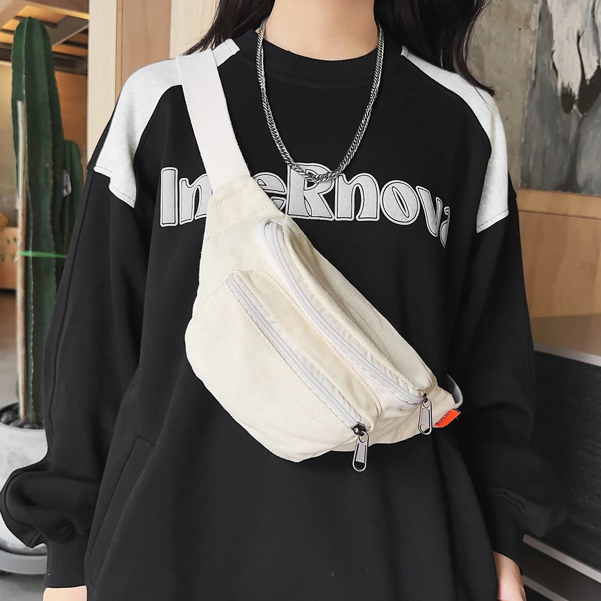 Customized Logo Single-Shoulder Crossbody Bag, Outdoor Small Lightweight Multi-Functional Couple Chest Bag, Personalized DIY