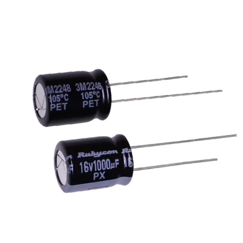 (10pcs)1000UF 16V aluminum electrolytic capacitor 16v1000uf 10 * 12.5mm Rubycon capacitor PX