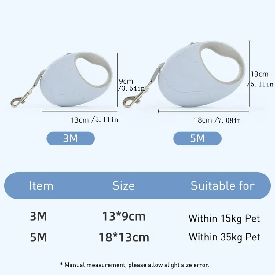 Automatic Retractable Dog Leash Pet Walking Training Rope For Small Medium Dogs Loss Prevention Leashes Strap Belt Pet Supplies