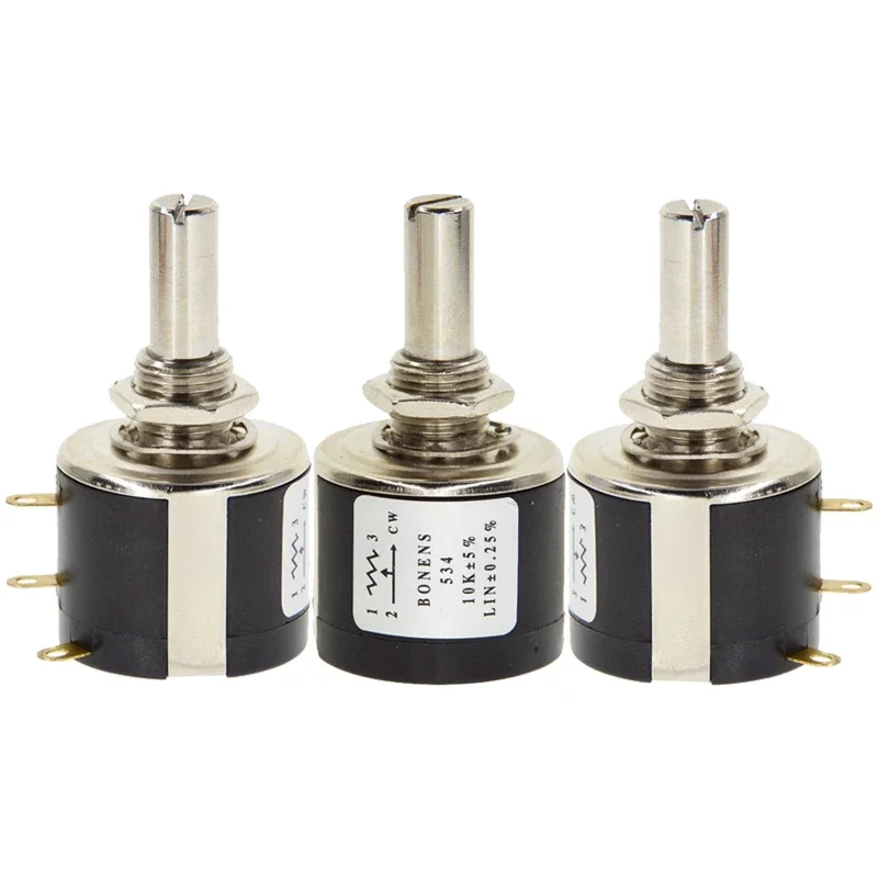 534-1-1 Spectorl hassas bobin tel yara potansiyometre anahtarı 534 2w 100R 200R 500R 1K 2K 5K 10K 20K 50K 100k