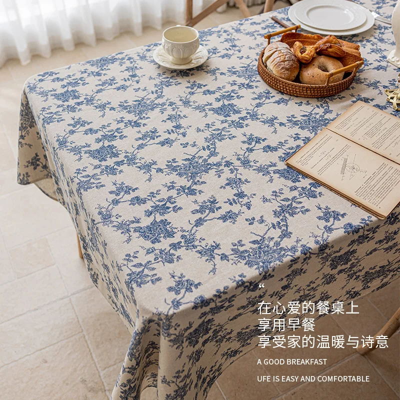 Modern Concise Style Pattern Rectangular Cotton linen Tablecloth Home Decor Kitchen Living Room Wedding Party