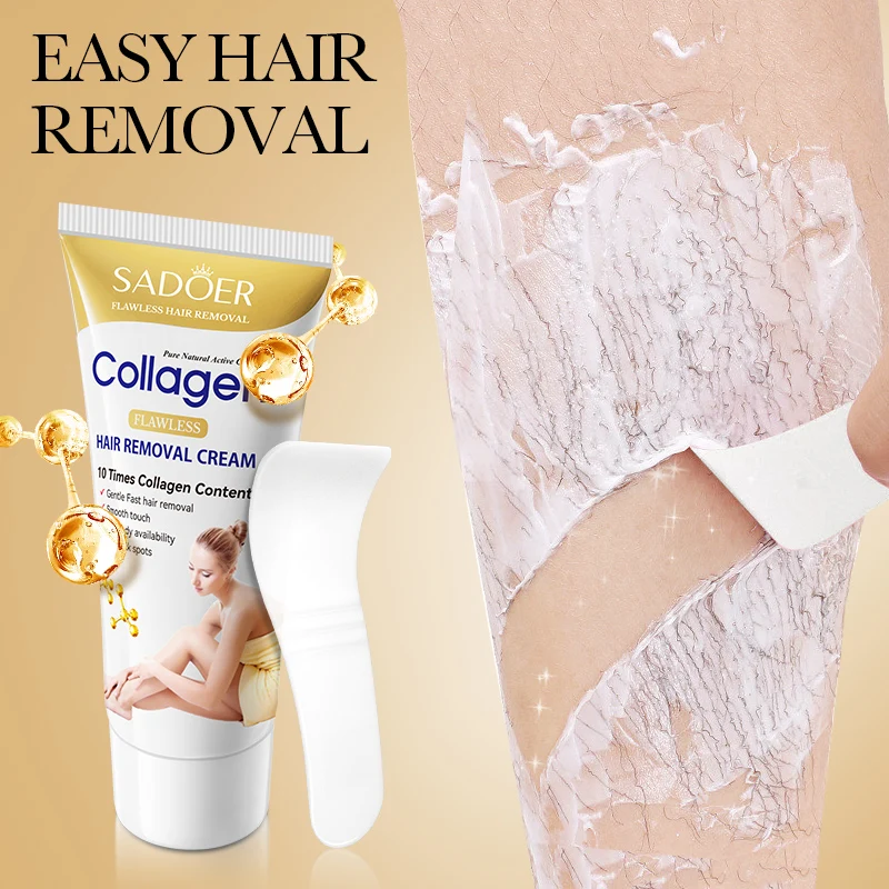 

Collagen Fast Hair Removal Cream Painless Hair Growth Inhibitor Arm Armpit Legs Private Parts Permanent Depilatory for Men Women