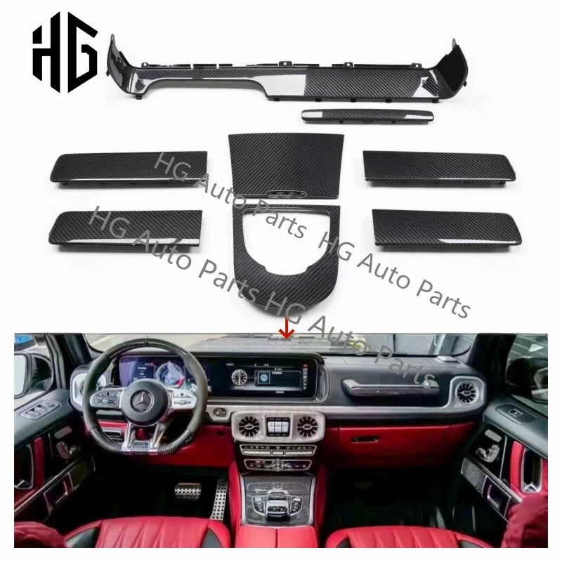 For Mercedes Benz G Class W464 G63 G500 Auto Interior Carbon fiber Accessories Side Air Outlet Trim Car Trim Decorative Frame