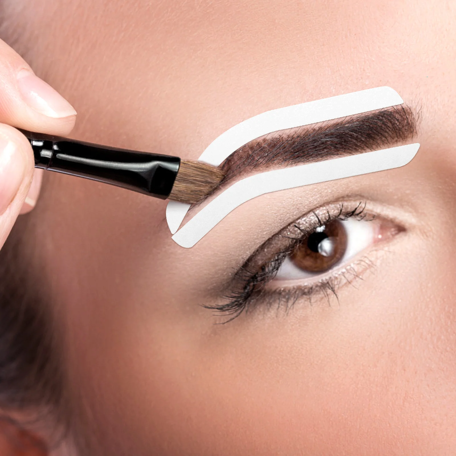 Kit stencil per sopracciglia Modello adesivo per modellare le sopracciglia Facile da usare Materiale sicuro Strumento di trucco portatile leggero per le donne