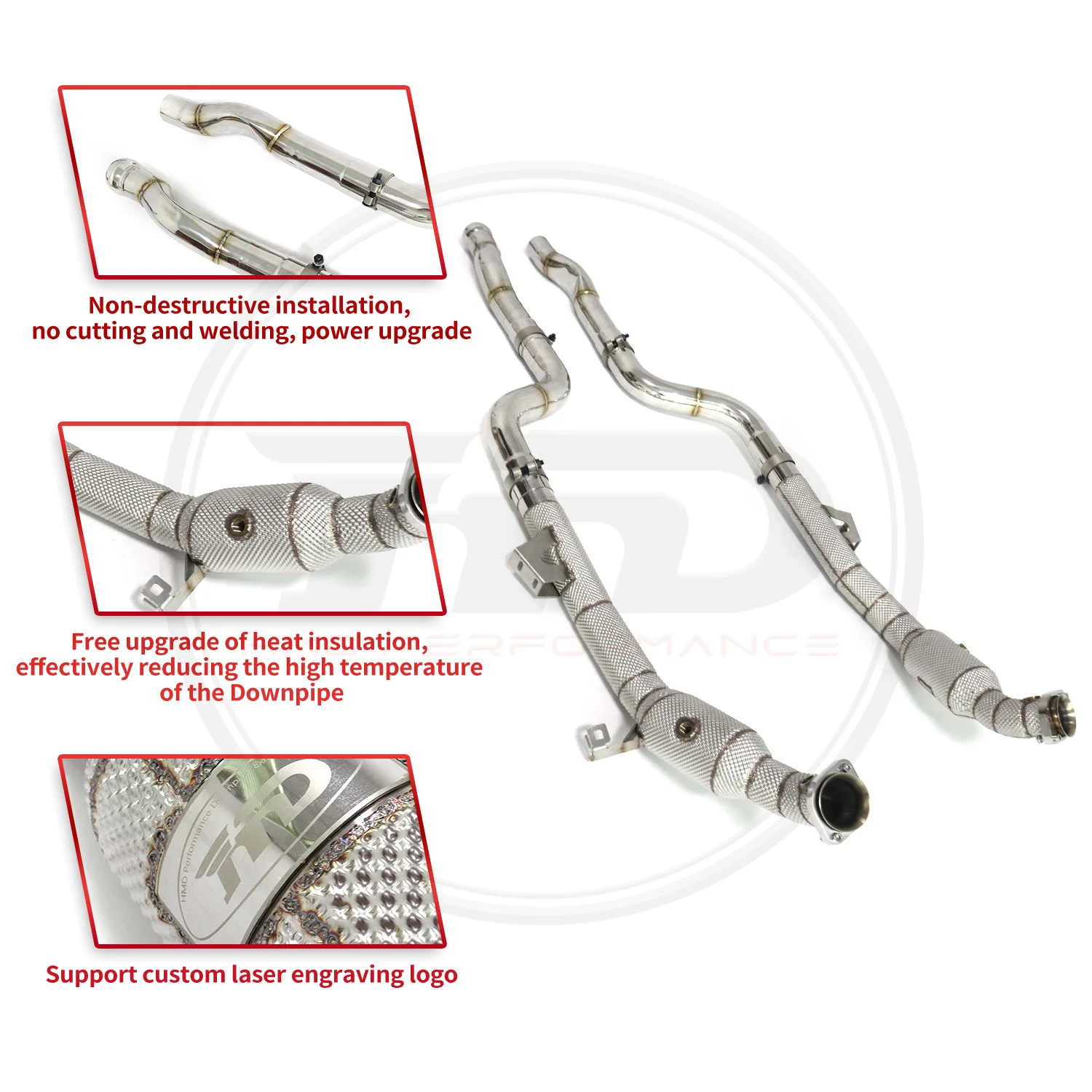 Limited Time Offer HMD Exhaust System High Flow Downpipe for Mercedes Benz AMG  CLS63 CLS63S