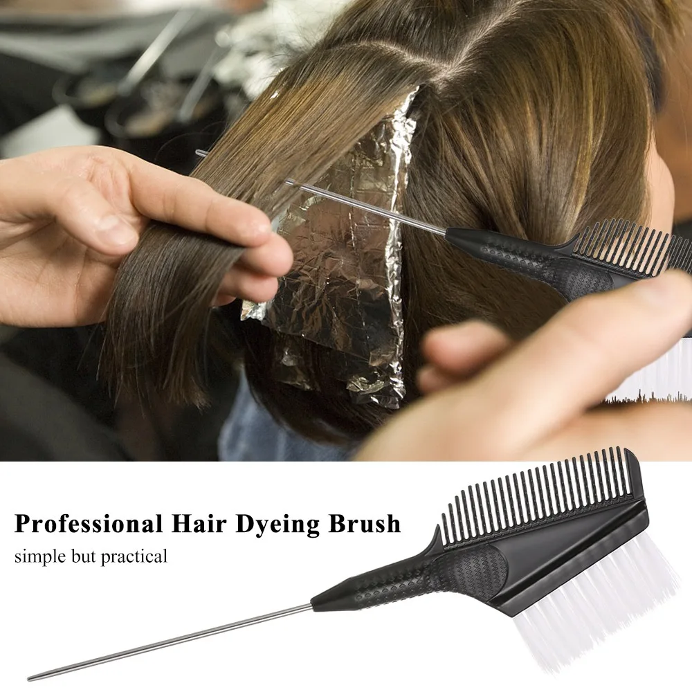 2PCS Professional Dual-Sided Design Hair Coloring Brushs Even Color Application Hair Tint Brush Balayage Brush For Hair Stylist