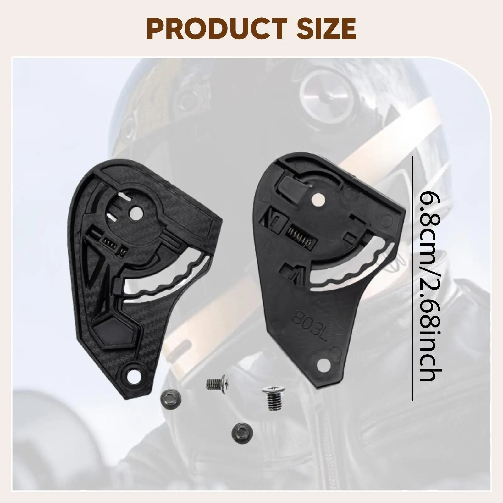 2x خوذة دراجة نارية درع قاعدة لوحة دراجة نارية خوذة الملحقات عالية الأداء مباشرة استبدال للخوذات #6