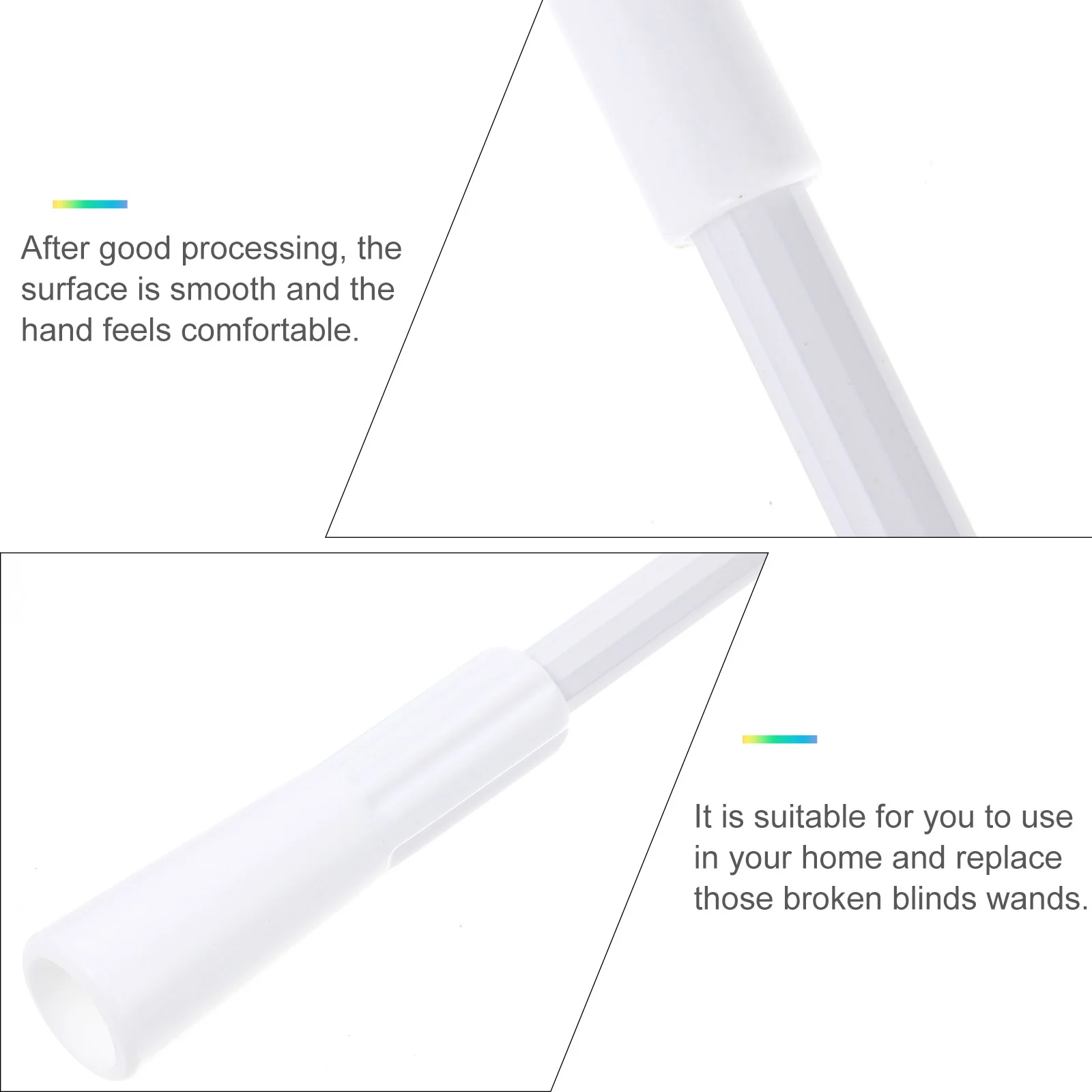 

4Pcs Vertical Blinds Rods Aluminum Alloy Lightweight Sturdy 17-Inch Window Blind Replacement Wands Home Office Curtain