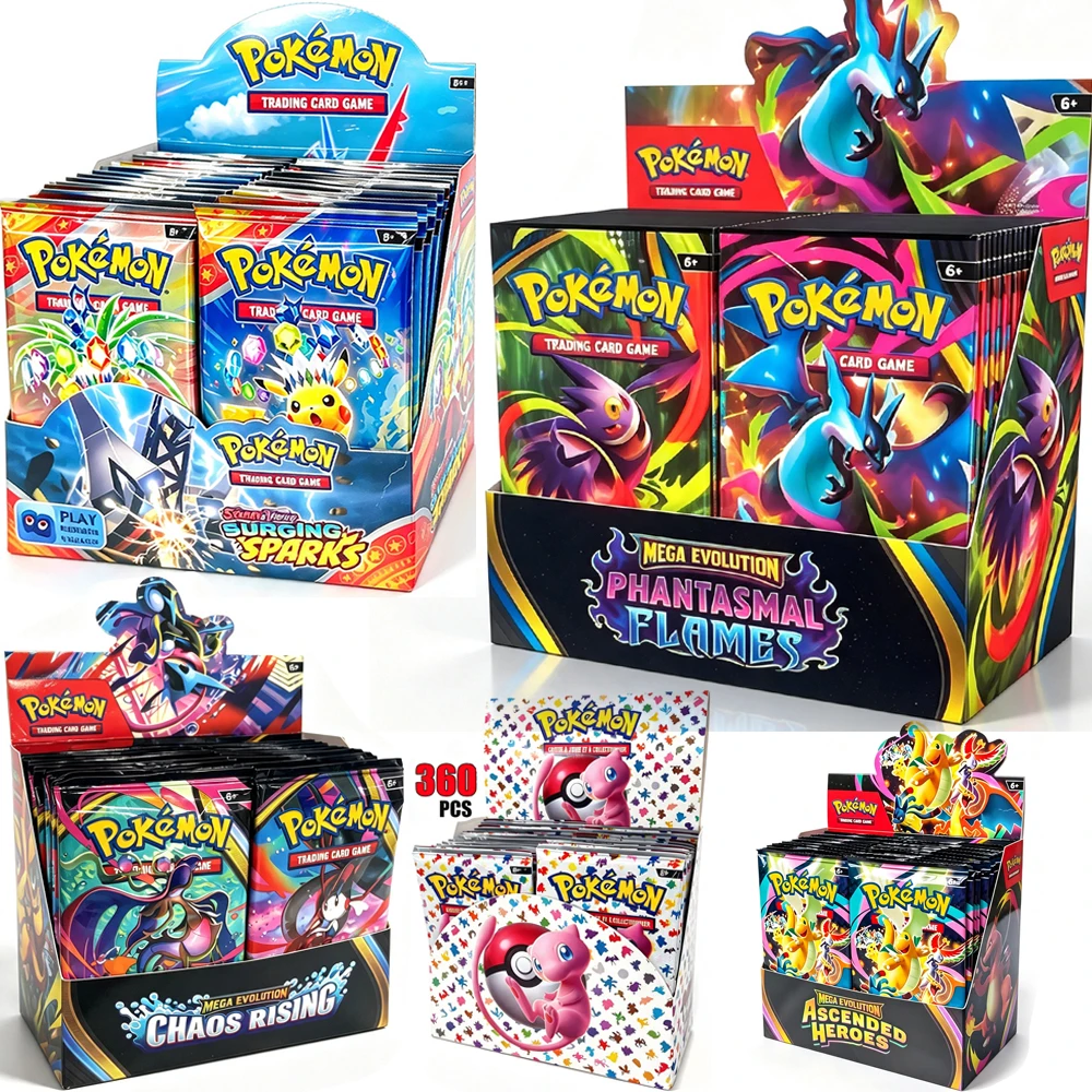 2026 Pokémon Cards Chaos Rising Booster Box 36 Packs 360 Cards English TCG Collectible Trading Card Game Toys for Kids Gift