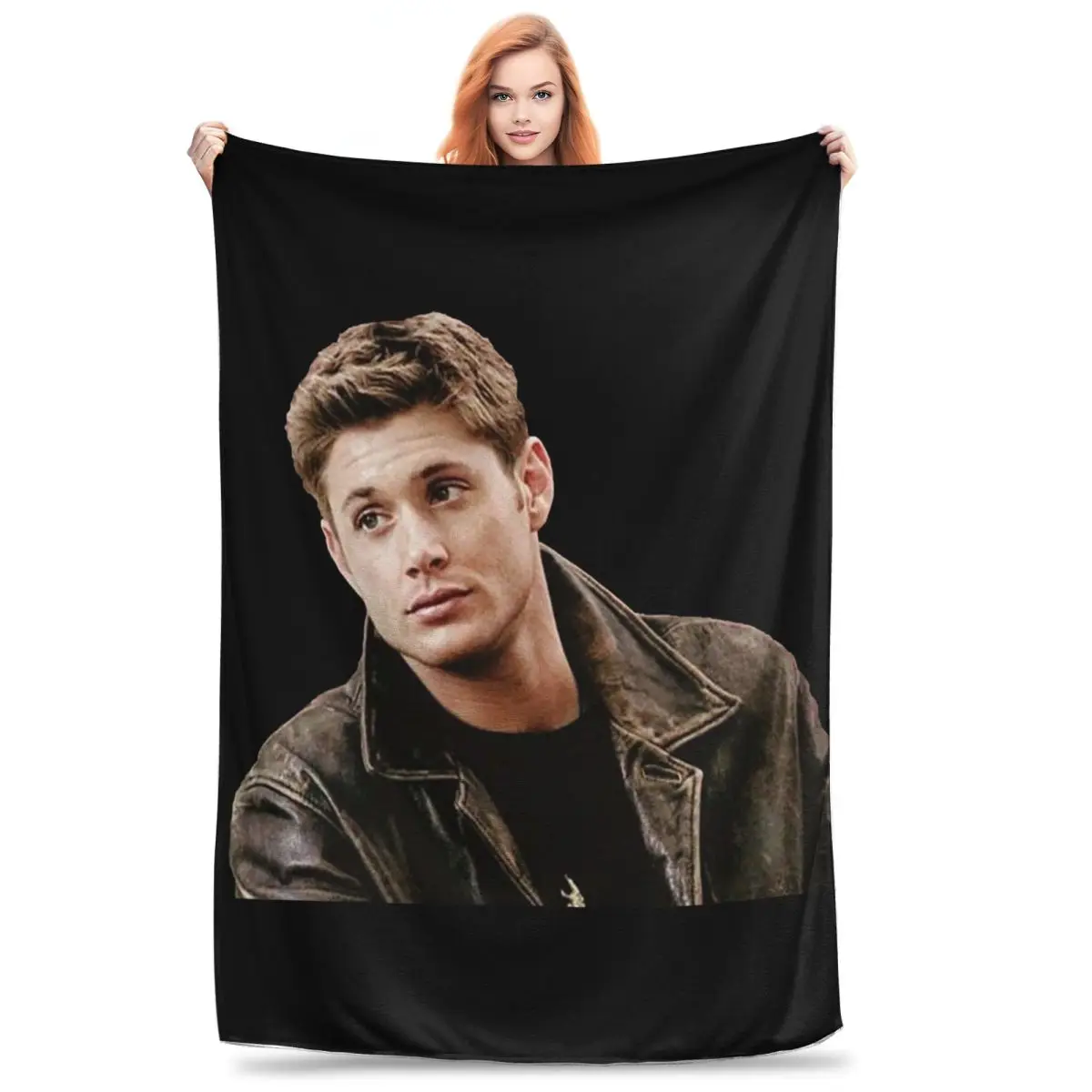 Dean Winchester Supernatural Blanket Flannel Multi-function Throw Blankets Sofa Throw Blanket For Home Office Throws Bedspread