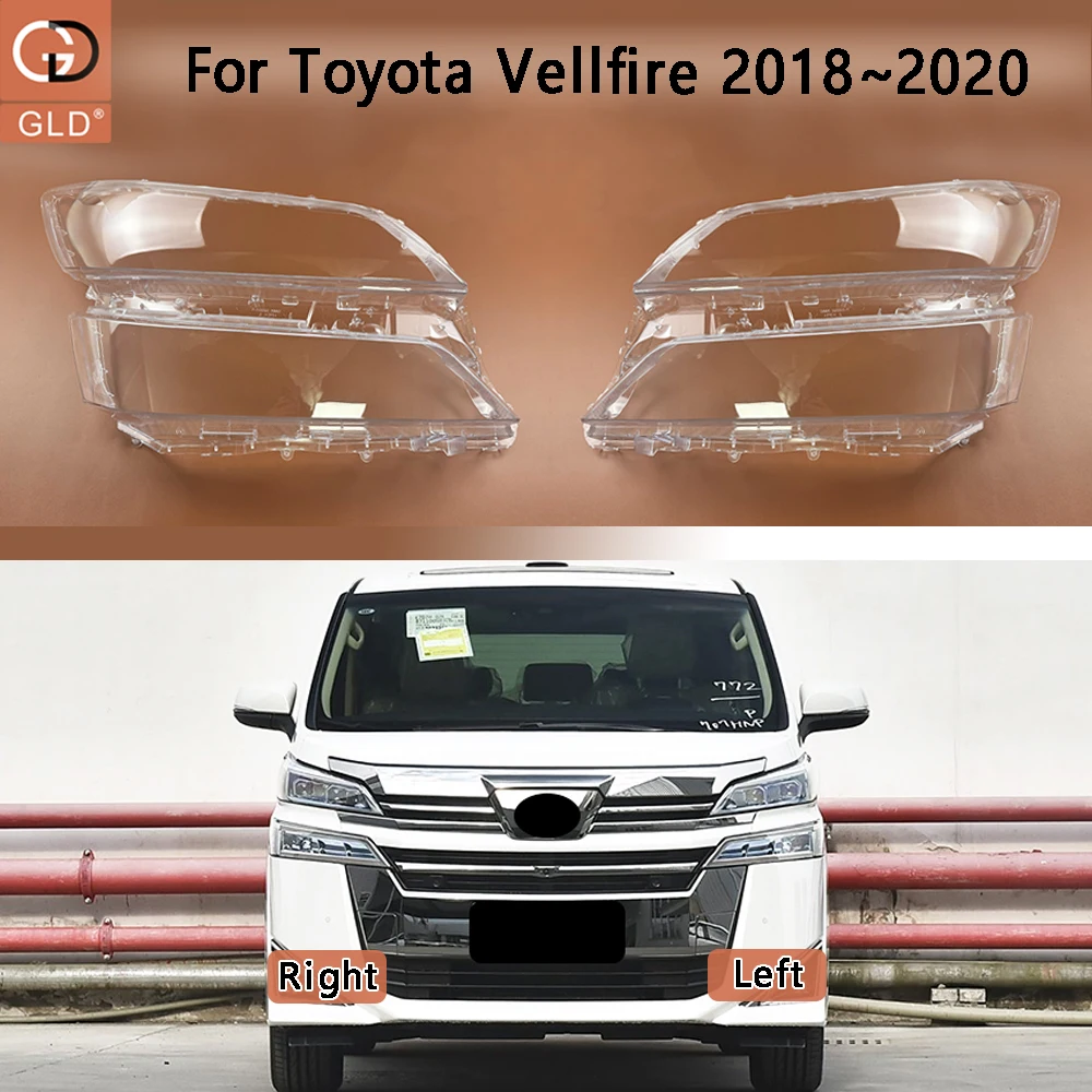 

Car Front Headlight Cover Headlamp Lampshade Lampcover Head Lamp light Covers Lens Shell Caps For Toyota Vellfire 2018 2019 2020