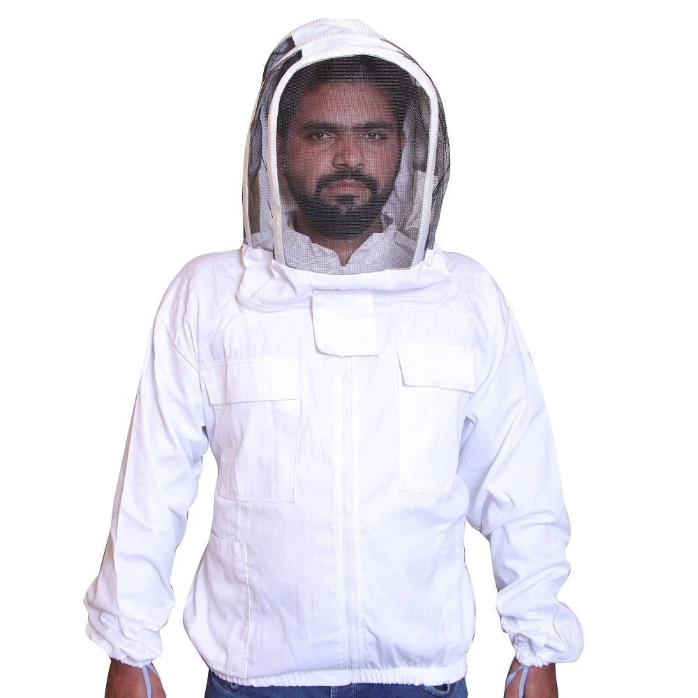 

Beekeeping Body Protective Jackets Professional White Large Beekeeping Jacket Beekeeping Suit Bee Suits Outfit Coverall